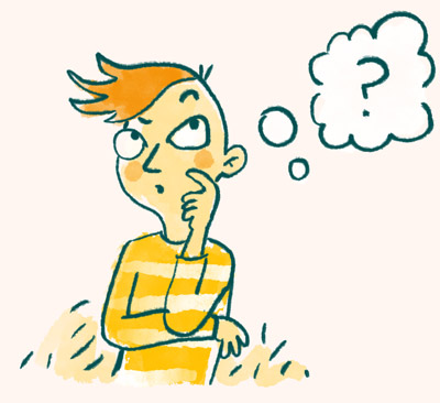 Illustration zeigt einen nachdenkenden Jugendlichen